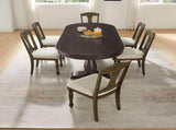 94.06 Inch Extendable Wooden Dining Table for 6 Persons,Long Expandable Curved Dining Table,Mid W2582P321482