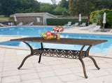 59in Desktop Mosaic Garden Cast Aluminum Table Bronze 22876507
