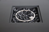 25" H x 30" W Steel Outdoor Fire Pit Table with Lid B120142292