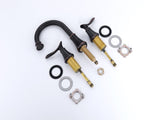 2-Handle 8 inch Widespread Bathroom Sink Faucet Oil Rubbed Bronze Lavatory Faucet 3 Hole 360&deg Swivel T3177P277518