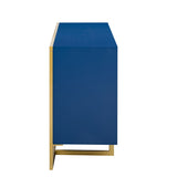 U_STYLE Mahogany Veneer Modern Sideboard with Unique Metal Legs,Suitable for Study,Entryway, N711P230808V