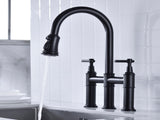 Pull Down Double Handle Kitchen Faucet 15569694