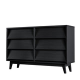 6 Drawer Double Dresser Features Vintage-style and Bevel Design W578P170159