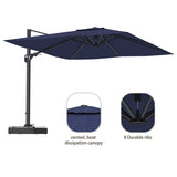 11FT Square Cantilever Patio Umbrella in Navy Blue T3609P333097