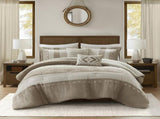 5-Piece Full/Queen Comforter 5pcs Set,Taupe B035P408734