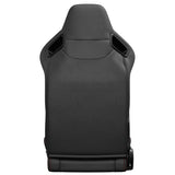 2PC New Universal Bucket Racing Seats Red Stitch Red PVC Leather Reclinable Carbon Look Leather Back W1739P266854