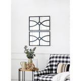 16" x 23" Rectangular Wooden Wall Mirror with Antique Black Frame, Vertical or Horizontal Home Decor W2078124316
