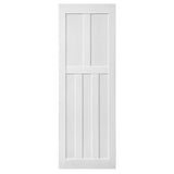CRAZY ELF 28" x 84" Five Panel Real Primed Door Slab, DIY Panel Door, Modern Interior Barn Door, W936104282
