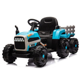 ZNTS Ride on Tractor2.0 with Trailer,24V Battery Powered Electric Tractor Toy, 200w*2motor W1396P193868