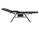 Beauty Bed, Model SBWDB, Black, PVC Upholstery, Iron Frame, 72in, Adjustable Backrest & Leg Angle, 51308411