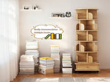 6 Tier Rotating Bookshelf, 360&deg Display Round Spinning Bookshelf with Wheels and Drawer, W3204P309484