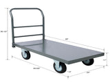 Platform Truck Industrial Flat Dolly Cart with Wheels - Heavy Duty 24 x 48 Cart - 2000lb Capacity 86171922