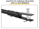 Tow Behind Broadcast Spreader, 110LBS Capacity, Tow/Push Garden Spreader with 10 Adjustable Setting, 11260213