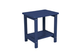 Folding Adirondack Chair with Side Table, 3-Piece Adirondack Chair Set with Wood Texture, Navy W2103P254615