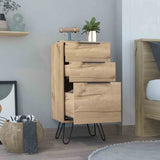Augusta Light Dresser, Hairpin Legs, Superior Top,Three Drawers -Light Oak B07091822