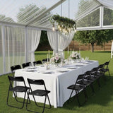 10 Pack Plastic Folding Chairs, Stackable Commercial Chairs, Portable Event Seats Indoor Outdoor for 31594765