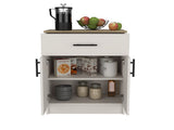 Mayorca Multistorage Pantry Cabinet, One Drawer, Two Interior Shelves Ivory - Natural Oak B070P242484