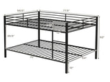 Black Metal Bunk Bed with Guardrail, 12" Ground Clearance 79.5LBS Net Weight Easy Assembly 29986800
