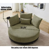 52.75'' Oversized Round Swivel Chair,360&deg Swivel Chair, Couples W1628P218358