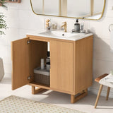 30" Bathroom vanity Set with Sink, Combo Cabinet, Bathroom Storage Cabinet, Solid Wood Frame WF319594AAA