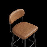 360 &deg Rotating Bar Chair Bar Stool bar stools set of 2 piece set with leather cushions and iron W1727P251187