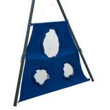 XNS052 grey and blue interesting six function swingset with net swing metal plastic safe swing set W1711142347