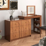 Vanity Desk with Mirror and Lights, Makeup Vanity Table with Flip-Top Tabletop and Storage 7 N733P279096H
