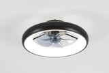 ZNTS 19.7-inch Black LED Ceiling Fan Light – Dimmable and Adjustable Color Temperature, APP & Remote W1340P246417