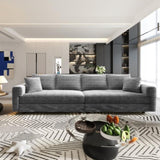 102.4 " Plush Corduroy 4-Seat Sofa,Modern Comfy Upholstered Sofa Cloud Couch,Deep Seat Couches with W1885P336064