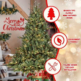 Artificial 4ft Green Christmas Tree with 673 PE/PVC Mixed Branch Tips, 150L warm white led, memory 91482270
