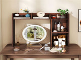 Walnut Desktop Bookshelf for 27''/68.58cm Monitor, 93.9825.4073.66cm Engineered Wood Desk Hutch 17874579