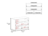 Oto Dresser with 4 Spacious Drawers, White B128P343783