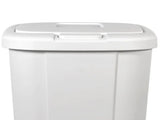13.3-gal Touch Lid Trash Can, White with Decorative Texture 84845114