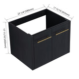 24 Inch Wall-mounted Bathroom Vanity -BVB09124BCT W999P174656