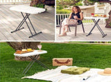 26 inch Rectangle Personal Table, Indoor/Outdoor Light Commercial Grade, White 19755518