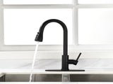 Black Kitchen Faucet, Kitchen Faucets with Pull Down Sprayer Commercial Stainless Steel Single 43249908