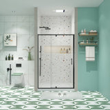 56-60" W x 71" H Piovt Swing Glass Shower Door,Pivot Frame Sliding Shower Door with 1/4" Clear W2122P199046
