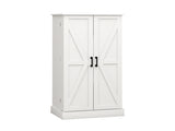50" LED Kitchen Pantry Cabinet,Freestanding Buffet Cupboards Sideboard with 2 Doors with Racks and 2 W1120127335