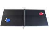 6-ft Pool Table with Table Tennis Top - Black with Red Felt W465137245
