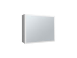 Medicine Cabinet 21.1" H, 1 Door, 4 Shelves, 1 Mirror, White B097P250884
