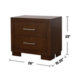 2 Drawers MDF Nightstand in Cappuccino Finish B016P254379