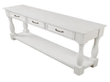63inch Long Wood Console Table with 3 Drawers and 1 Bottom Shelf for Entryway Hallway Easy Assembly 78250230