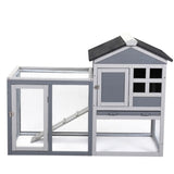 ZNTS Indoor Outdoor Rabbit Hutch, Bunny Cage with Run, Pull Out Tray, Guinea Pig House for Small Animals, W2181P152979