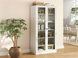 Metal Kitchen Pantry - 72" Tall Storage with 5 Adjustable Shelves, White Freestanding 19252477