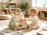 Multifunctional Toddler Learning Walking Toy with Shape Sorter Bead Maze Gear Mirror Counting Beads, 98625309