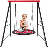 ZNTS Swing Stand Frame,Swing Set Frame for Both Kids and Adults,880 Lbs Heavy-Duty Metal A-Frame Backyard 17104197