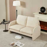 59" Sofa Small Couch for Living Room, Sherpa Fabric Upholstered Sofa Couch, Small W1765P172413