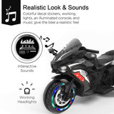 Motorcycle for Kids, 12V Electric Ride On Motorcycle for Brithday Gifts, Kids Motorcycle with LED 03450809