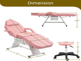 Massage Salon Tattoo Chair with Two Trays Esthetician Bed with Hydraulic Stool,Multi-Purpose W1422132170