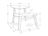Dining Chair, 32" Height, Set Of 2, Side, Upholstered, Kitchen, Dining Room, Dark Walnut, Beige B2710P287012